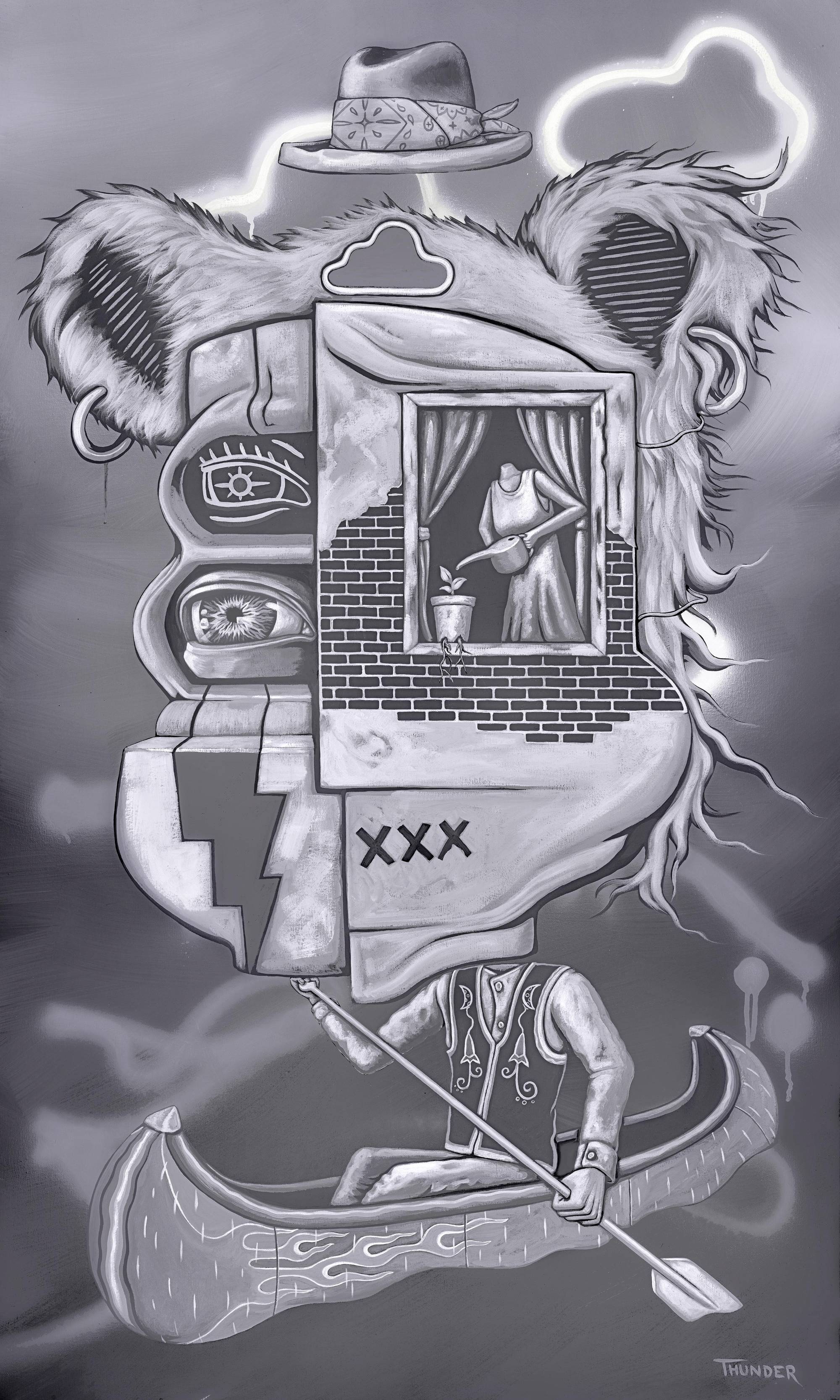 Head in the Clouds painting buy Jonathan Thunder